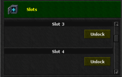 Locked custom bank slots