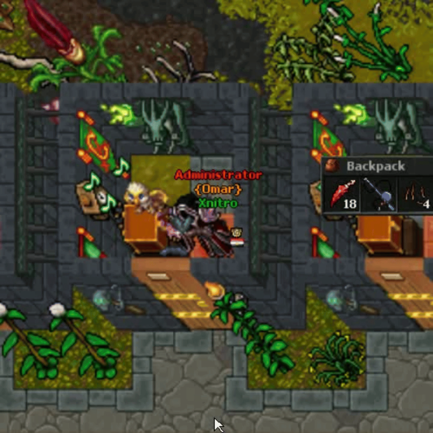 Fishing a boss from the green tile and capturing it with a Capture Net