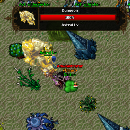 Blue Skull on a Dungeon Boss